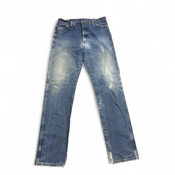 Wrangler Men's Faded Blue Straight Jeans 38 x 38 - Picture 1 of 3